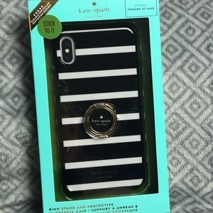 NWT Kate spade ring and stripe iPhone XS Max case